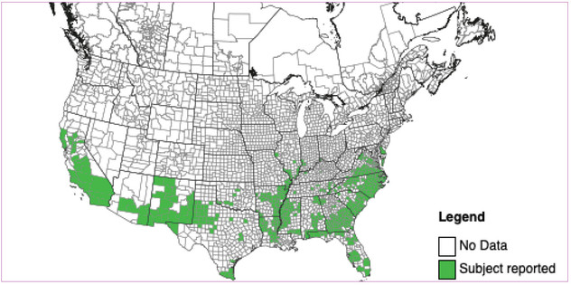 Southern Root Knot Nematode Map